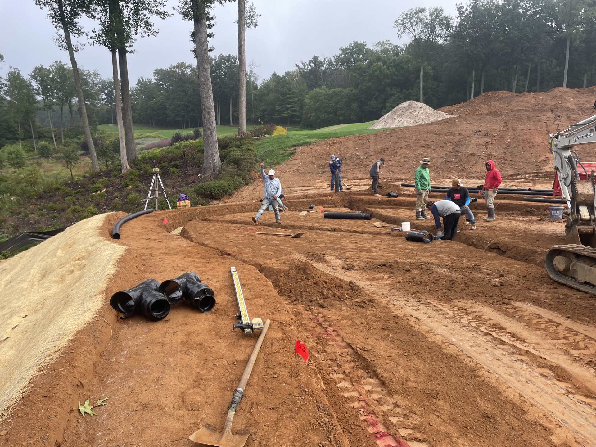 Greens drainage construction